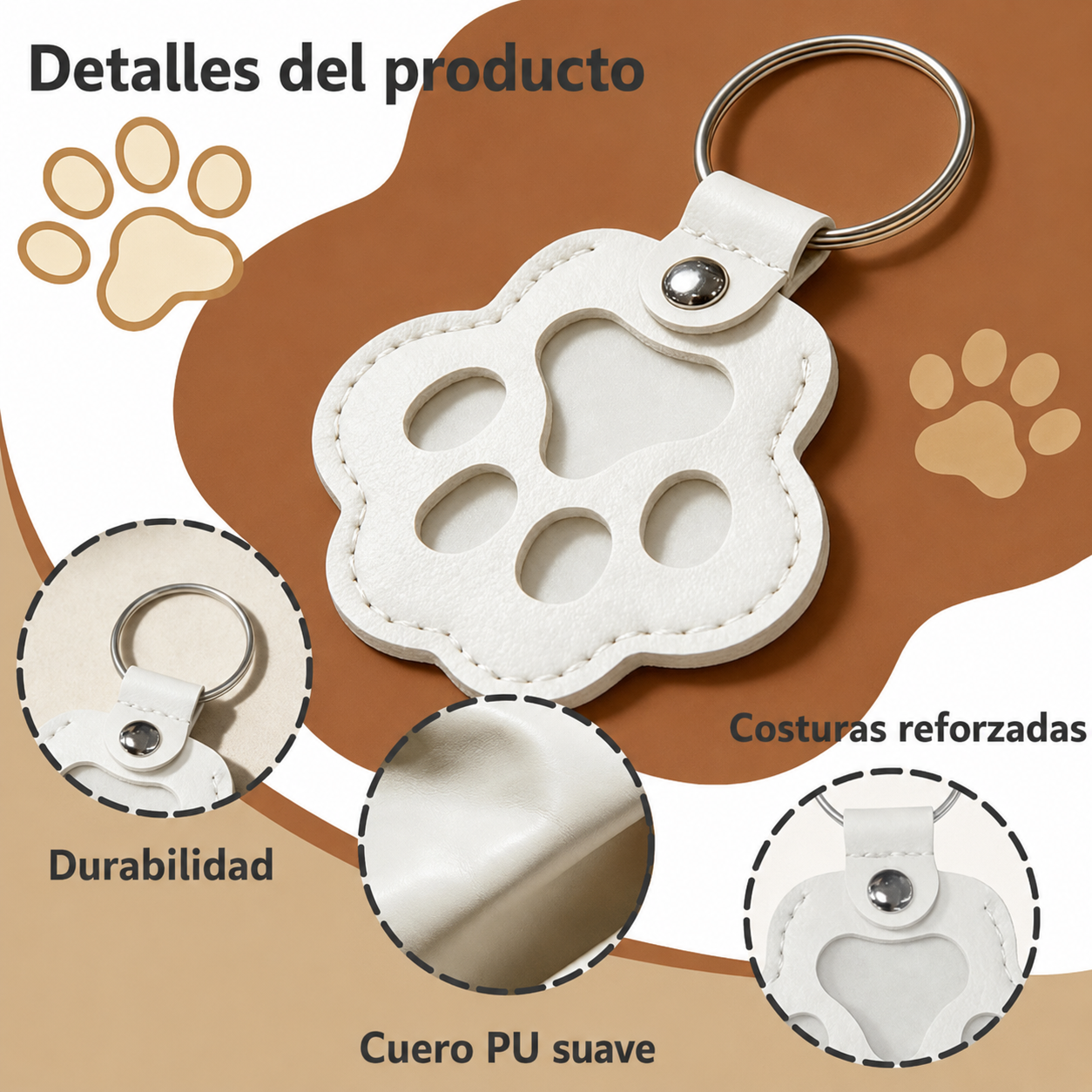 Llavero personalizable con pelo de mascota