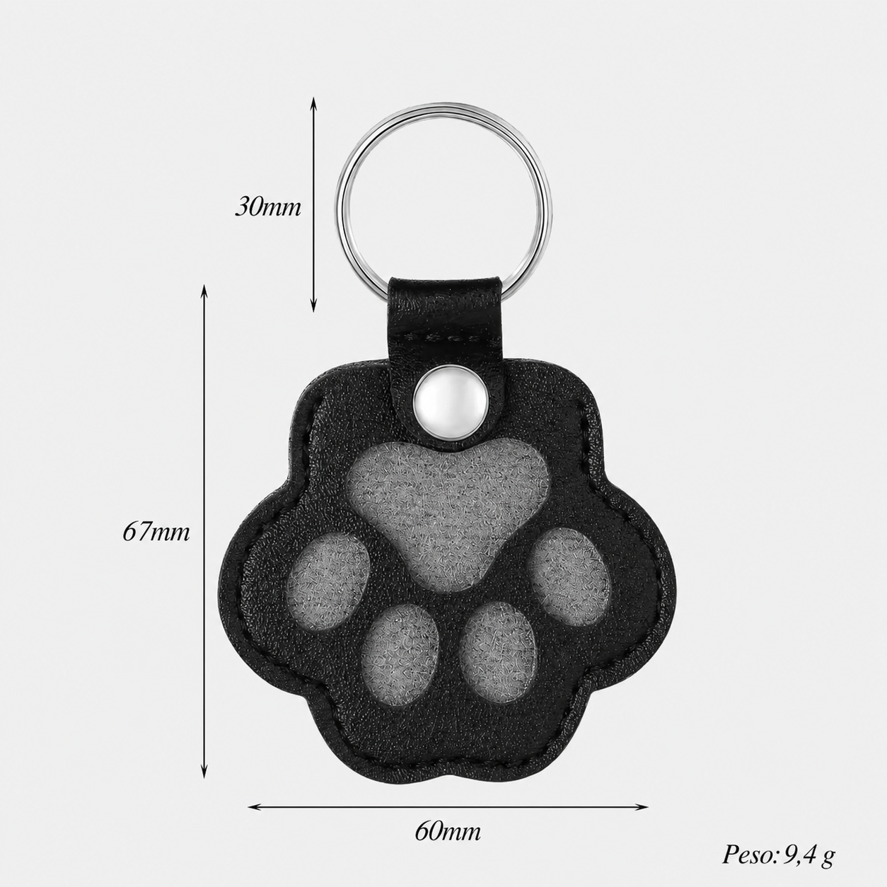 Llavero personalizable con pelo de mascota